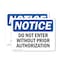 Signmission Do Not Enter Without Prior Authorization OSHA Notice Sign, Vinyl Decal, 14in W x 10in L, 2PK OS-2PACK-NS-D-1014-L-11265 - alternate 1